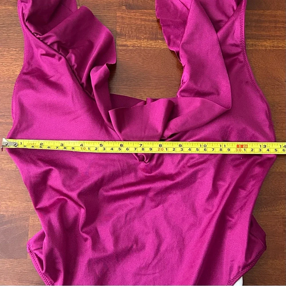 NEW PINK Victoria’s Secret Purple Deep Plunge V-neck One Piece Bathing Suit Swim